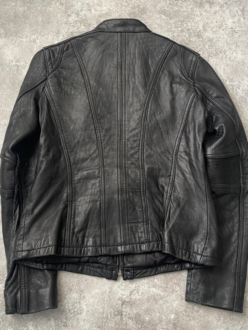 Women's Black Leather Moto Jacket